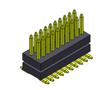 2 * 3PIN - 2 * 50PIN Pin Başlığı Konnektörleri 0.80mm Çift Sıralı Yığın Düz SMT