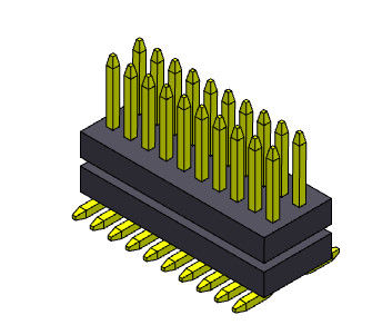 2 * 3PIN - 2 * 50PIN Pin Başlığı Konnektörleri 0.80mm Çift Sıralı Yığın Düz SMT