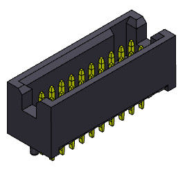 Bilgisayar Ana Kartı için 1.27mm Kutu Başlık Konnektörü 1.0AMP