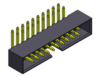 2AMP 2mm Pitch Box Header Çift Sıra Dik Açı Tipi 2*8-2*25Pin