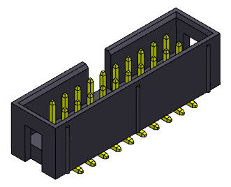 2.54mm Kutu Başlık Konektörü 2 * 3-2 * 32Pin Nylot6T 3AMP SMT Tipi Mandallı