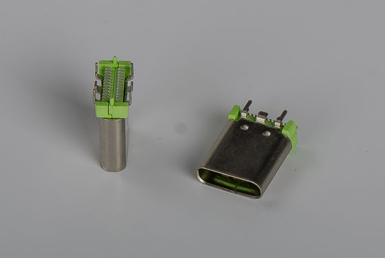 SMT Tipi Giriş Çıkış Konnektörleri Usb C 3.1 Konnektör Dikey 180°