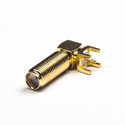 SMA RF Koaksiyel Konnektör PCB Koaksiyel Konnektör 20mm Sağ Açı