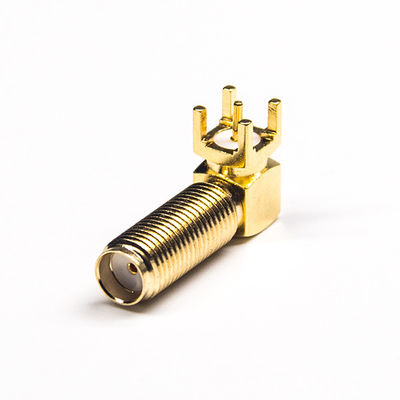 SMA RF Koaksiyel Konnektör PCB Koaksiyel Konnektör 20mm Sağ Açı